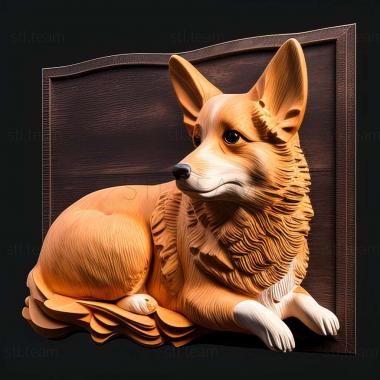 3D model Welsh Corgi dog (STL)